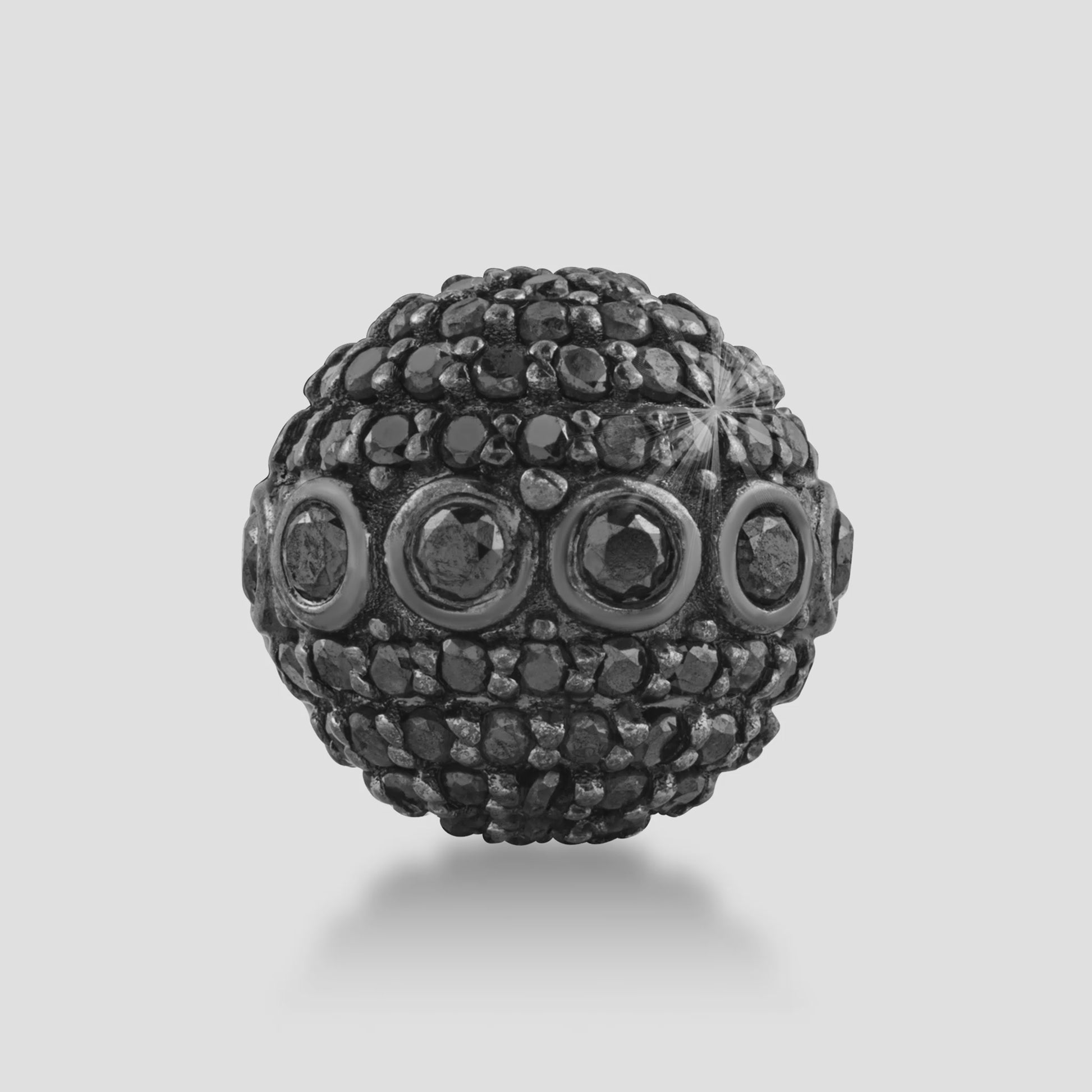 VIDEO_BLACK_STUDS_18K_GOLD_ORB_DIAMOND_EARRINGS